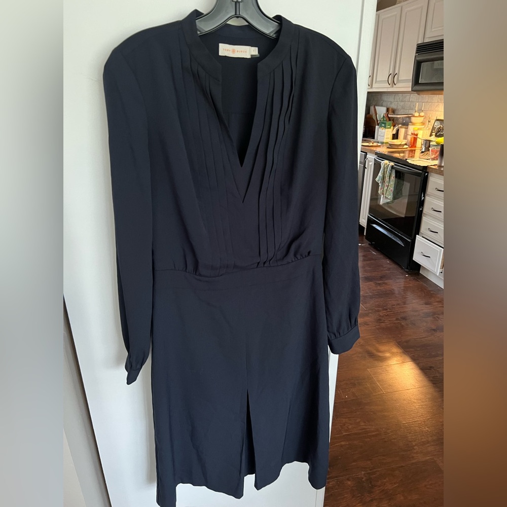 Tory Burch Pleated Dress Navy